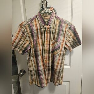 Men Warrior Clothing Plaid Button Down Shirt Skinhead Punk Mod Oi! England NWOT